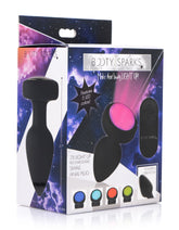 Light Up Rechargeable Small Anal Plug with 7 Vibration Modes Butt Plugs - Vibrating
